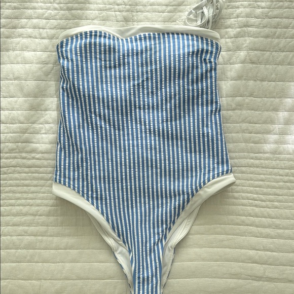 Abercrombie & Fitch Other - Blue and White Striped One-Piece Swimsuit